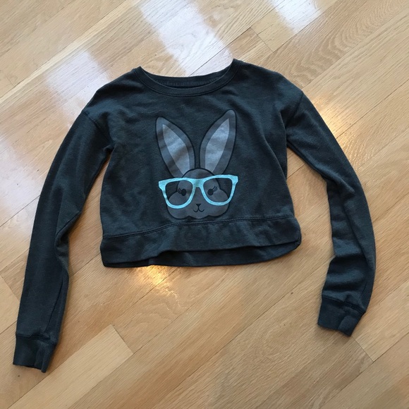 Aeropostale Tops - Glasses bunny cropped sweatshirt 🐰